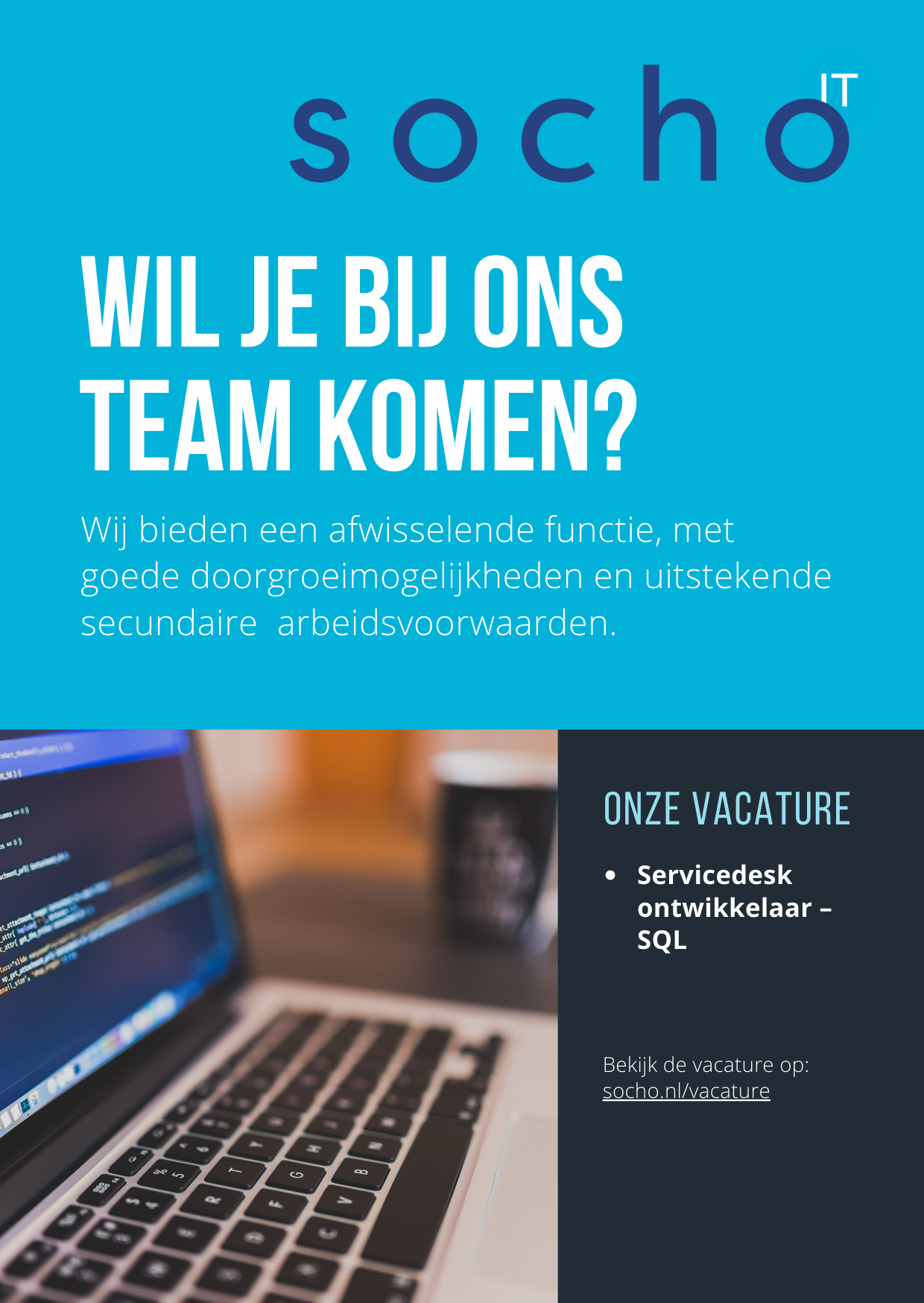 Vacature Servicedesk Ontwikkelaar – SQL - Socho